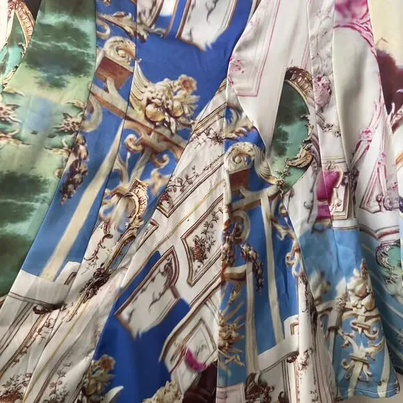 Miaou Green Paloma Elsesser Edition Gaudi Midi Skirt In Baroque Size M - Picture 5 of 11